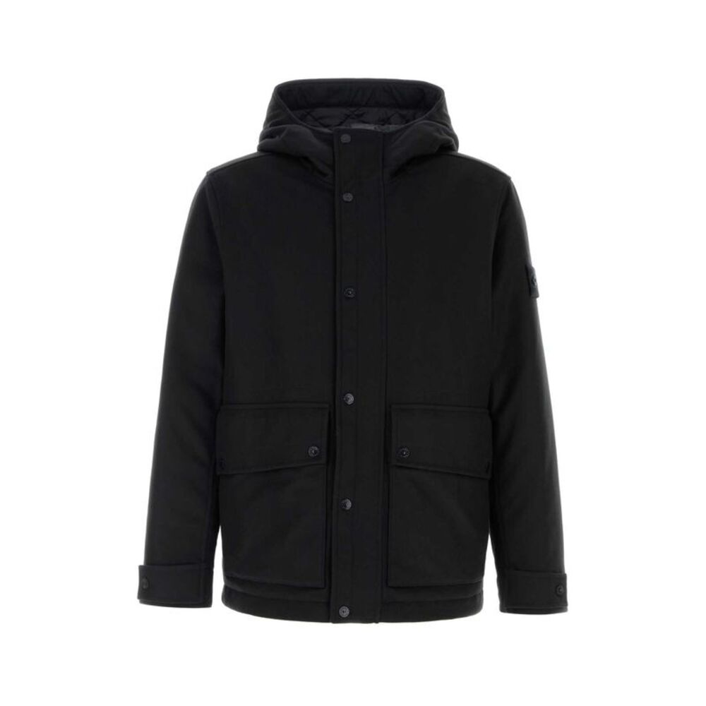 Stone Island Men Black Wool Blend Jacket
